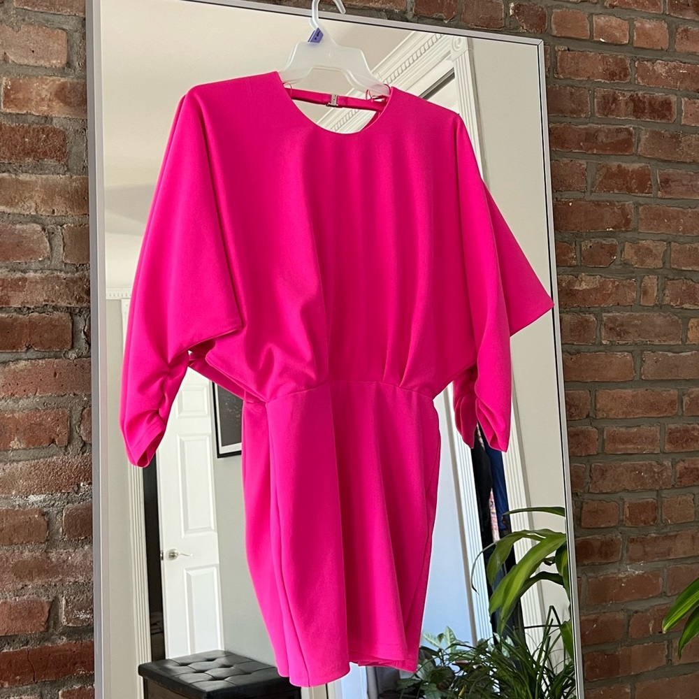 Zara Draped Fuchsia Dress